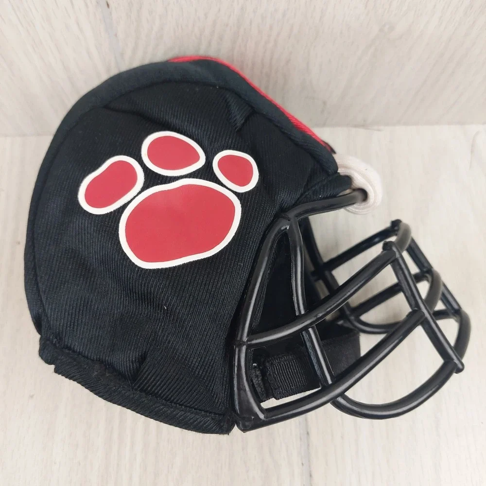 Build-A-Bear Football Uniform Set Unisex OS Red Black Jersey Helmet Cleats 4pc